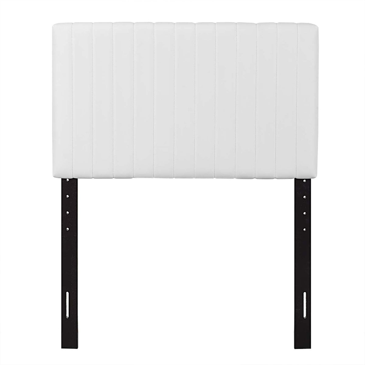 Keira White Faux Leather Twin Headboard - Ornate Home