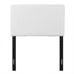 Keira White Faux Leather Twin Headboard - Ornate Home
