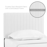 Keira White Faux Leather Twin Headboard - Ornate Home