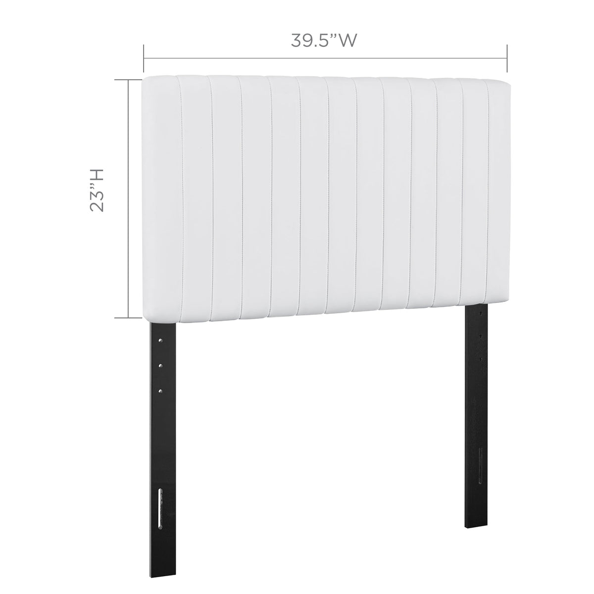 Keira White Faux Leather Twin Headboard - Ornate Home