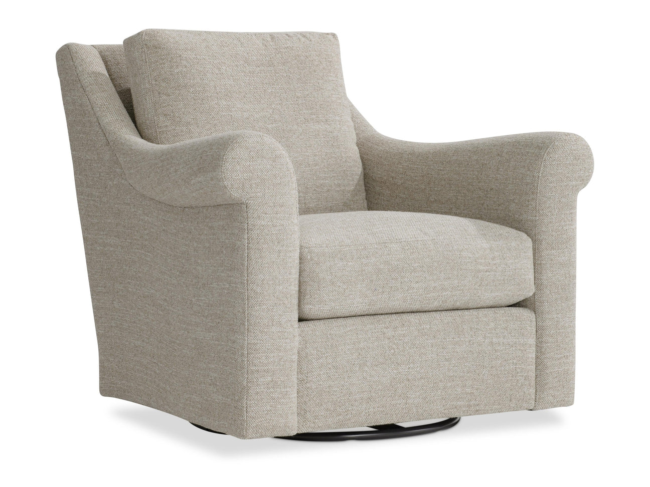 Keirnan Beige/Tan Fabric Swivel Chair - Ornate Home