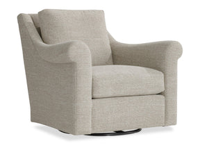 Keirnan Beige/Tan Fabric Swivel Chair - Ornate Home