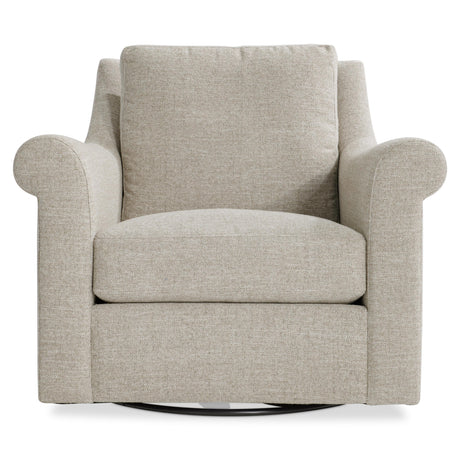 Keirnan Beige/Tan Fabric Swivel Chair - Ornate Home