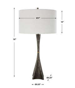 Keiron Black/Bronze Industrial Table Lamp - Ornate Home