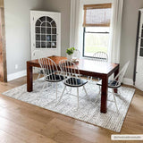 Keita Cream & Black Grid Plush Rug - Ornate Home