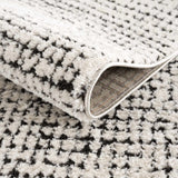 Keita Cream & Black Grid Plush Rug - Ornate Home