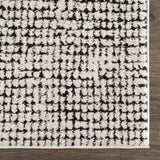 Keita Cream & Black Grid Plush Rug - Ornate Home