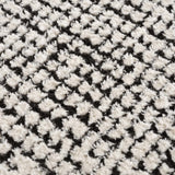 Keita Cream & Black Grid Plush Rug - Ornate Home