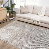 Keita Cream & Black Grid Plush Rug - Ornate Home