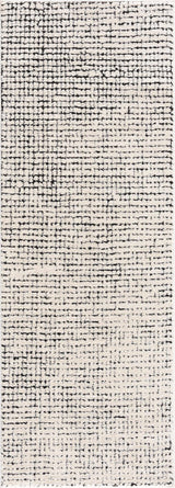 Keita Cream & Black Grid Plush Rug - Ornate Home