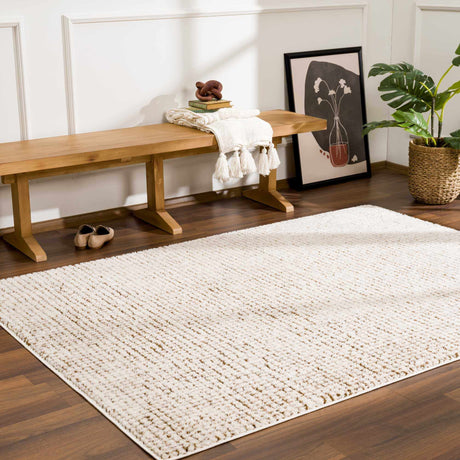 Keita Cream & Brown Area Rug - Ornate Home
