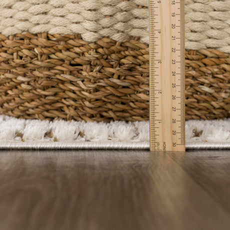 Keita Cream & Brown Area Rug - Ornate Home