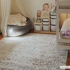 Keita Cream & Brown Area Rug - Ornate Home