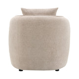 Keith Beige Chenille Chair w/Pillow - Ornate Home