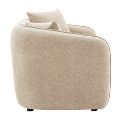 Keith Beige Chenille Loveseat w/2 Pillows - Ornate Home
