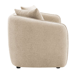 Keith Beige Chenille Sofa w/3 Pillows - Ornate Home