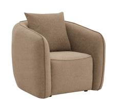 Keith Brown Chenille Chair w/Pillow - Ornate Home