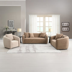 Keith Brown Chenille Loveseat w/2 Pillows - Ornate Home