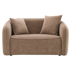 Keith Brown Chenille Loveseat w/2 Pillows - Ornate Home