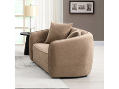 Keith Brown Chenille Loveseat w/2 Pillows - Ornate Home