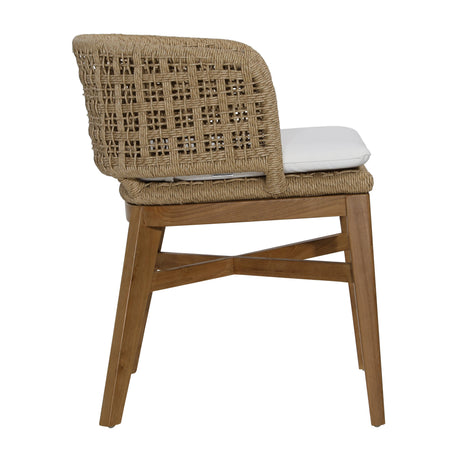 Keith Natural/Ivory Outdoor Dining Chair (Set of 2) - Ornate Home