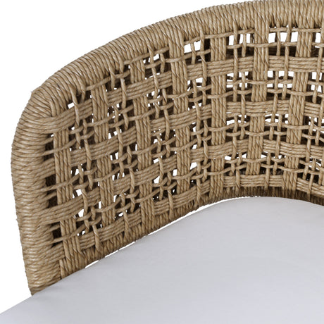 Keith Natural/Ivory Outdoor Dining Chair (Set of 2) - Ornate Home