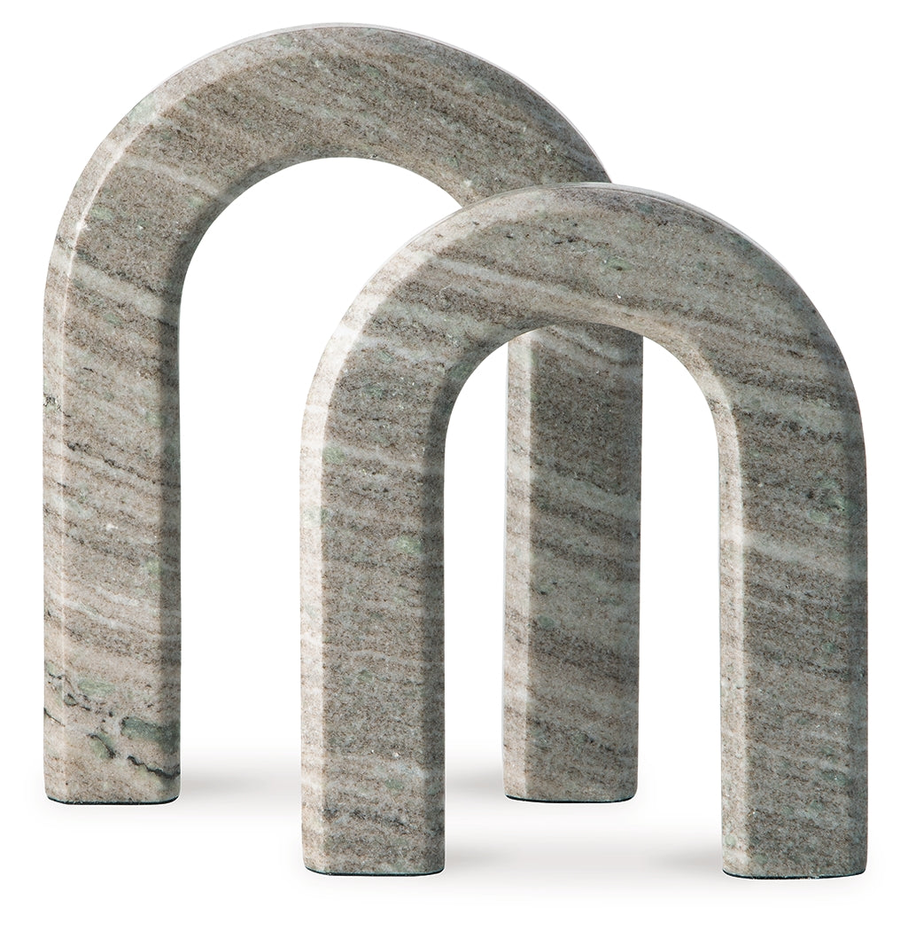 Keithton Taupe Sculpture Set (Set of 2) (Online Special Price) - Ornate Home