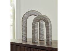 Keithton Taupe Sculpture Set (Set of 2) - Ornate Home