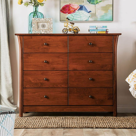 Keizer Dark Cherry 8-Drawer Chest - Ornate Home