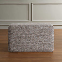 Kelce Brown Woven Checkered Ottoman - Ornate Home