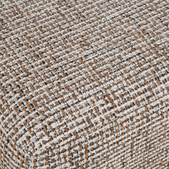 Kelce Brown Woven Checkered Ottoman - Ornate Home