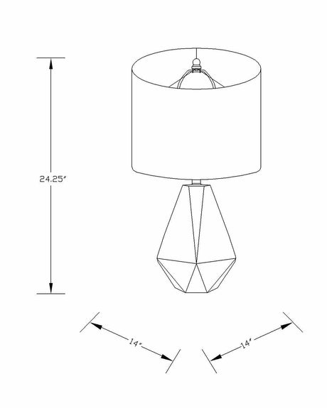 Keles Ribbed Ceramic Gray Table Lamp - Ornate Home