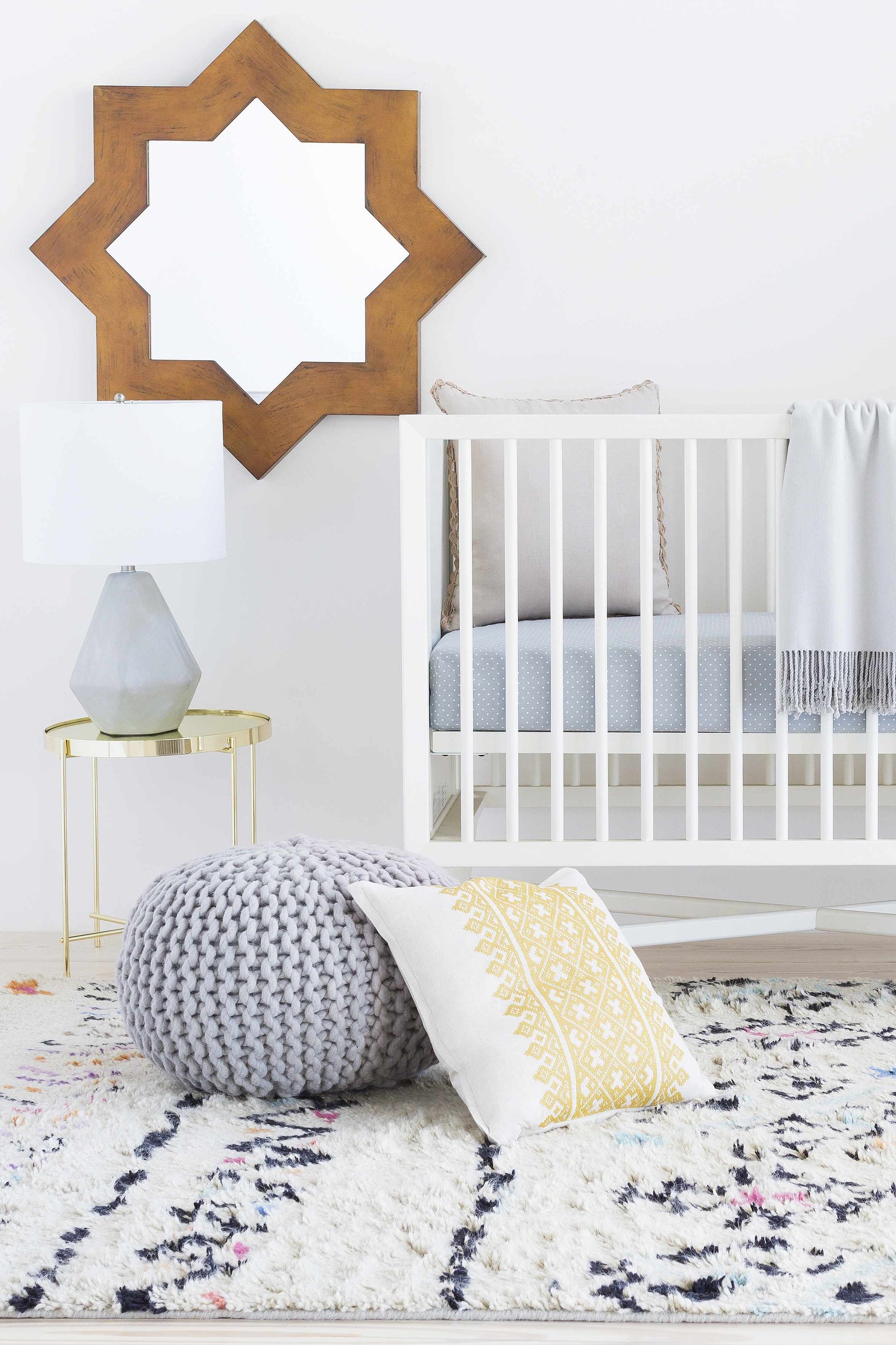 Keles Ribbed Ceramic Gray Table Lamp - Ornate Home