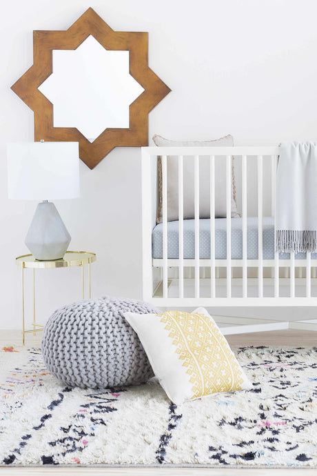 Keles Ribbed Ceramic Gray Table Lamp - Ornate Home