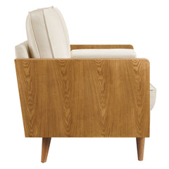 Kellan Walnut/Alabaster Performance Velvet Loveseat - Ornate Home
