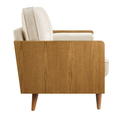 Kellan Walnut/Alabaster Performance Velvet Sofa - Ornate Home