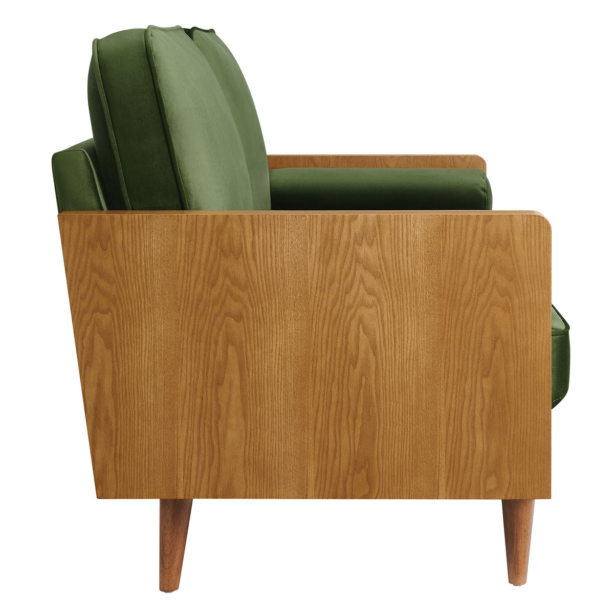 Kellan Walnut/Moss Green Performance Velvet Sofa - Ornate Home