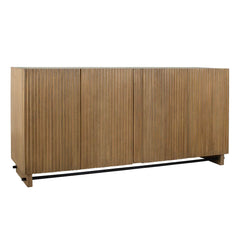 Kellem Woodtone Natural Wood 4 Door Cabinet - Ornate Home