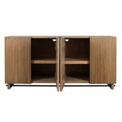 Kellem Woodtone Natural Wood 4 Door Cabinet - Ornate Home