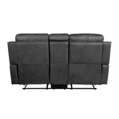 Kellen Smoky Gray Double Reclining Loveseat - Ornate Home