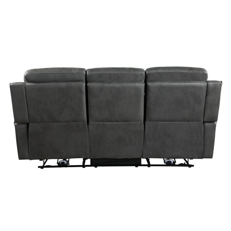 Kellen Smoky Gray Double Reclining Sofa - Ornate Home