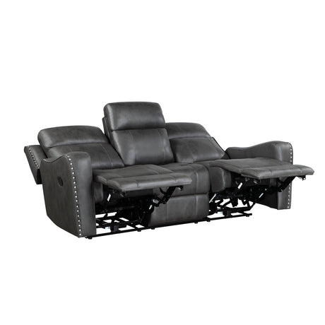 Kellen Smoky Gray Double Reclining Sofa - Ornate Home