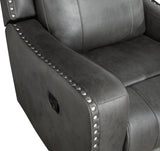 Kellen Smoky Gray Double Reclining Sofa - Ornate Home