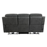 Kellen Smoky Gray Power Double Reclining Sofa - Ornate Home