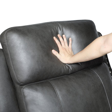 Kellen Smoky Gray Power Double Reclining Sofa - Ornate Home