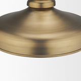 Keller Antiqued Brass Wide Metal 1-Light Pendant - Ornate Home