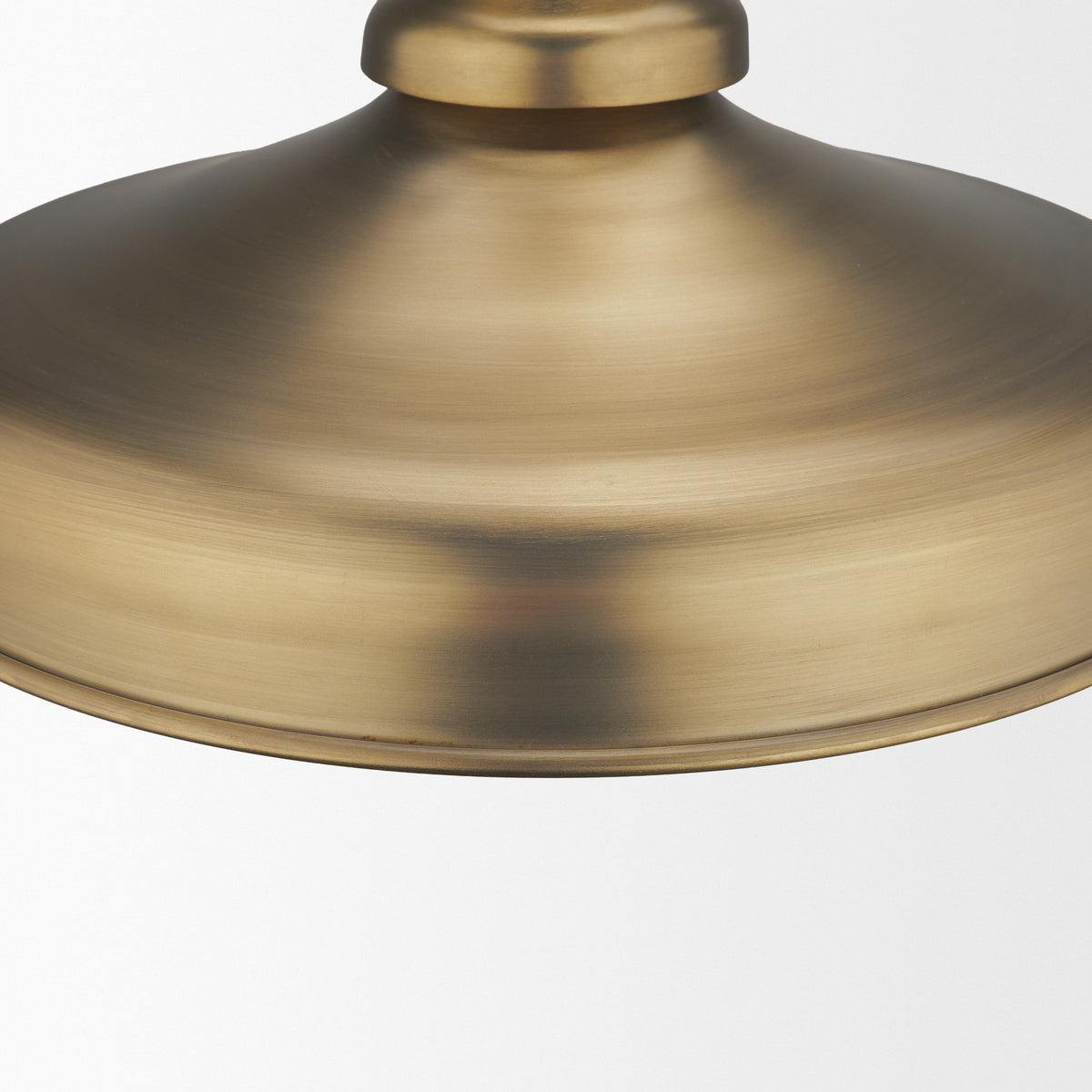 Keller Antiqued Brass Wide Metal 1-Light Pendant - Ornate Home