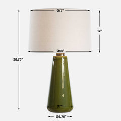 Kelley Moss Green Table Lamp - Ornate Home