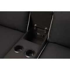 Kelliava Black Console W/Usb - Ornate Home