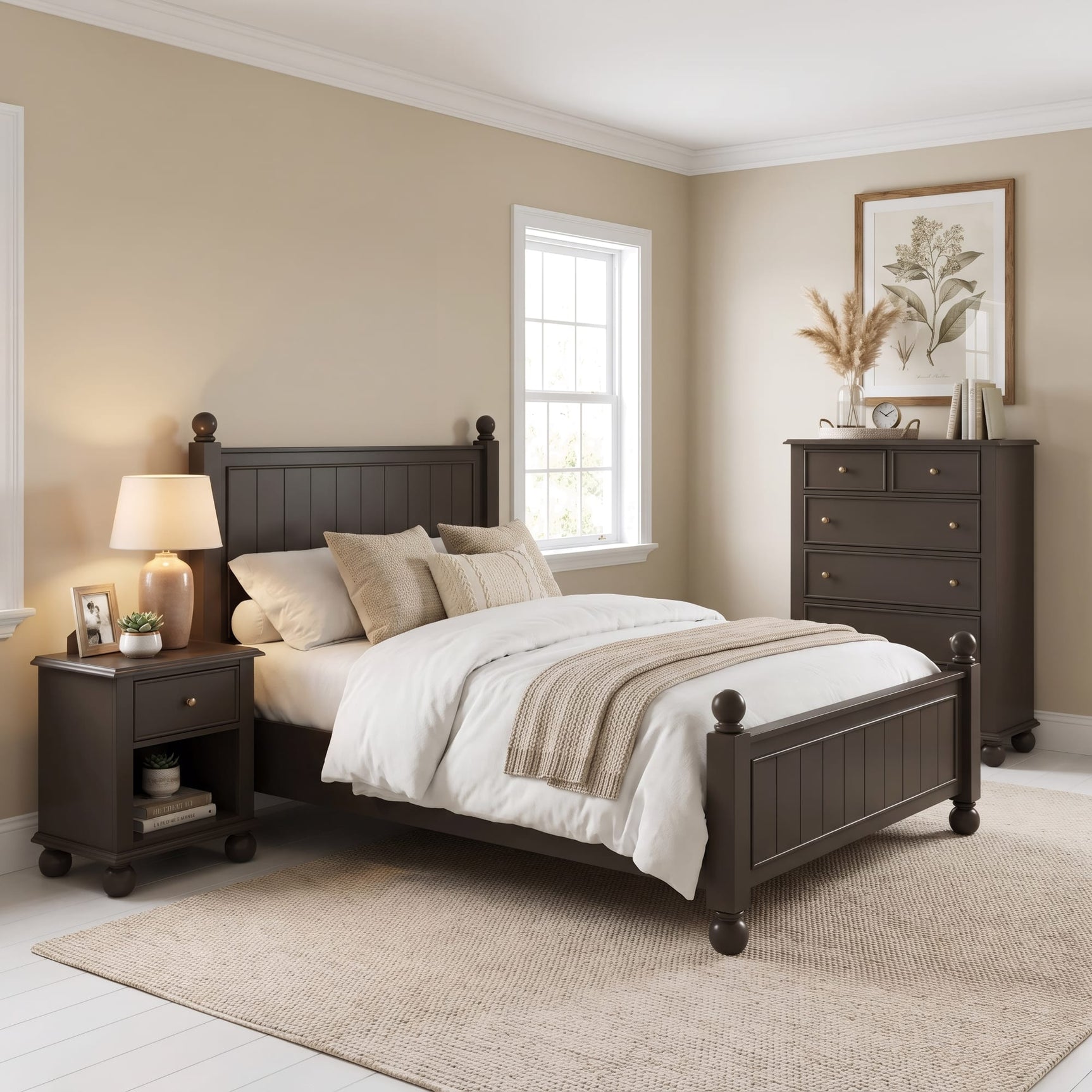 Kellie Bourbon 1-Drawer Nightstand - Ornate Home